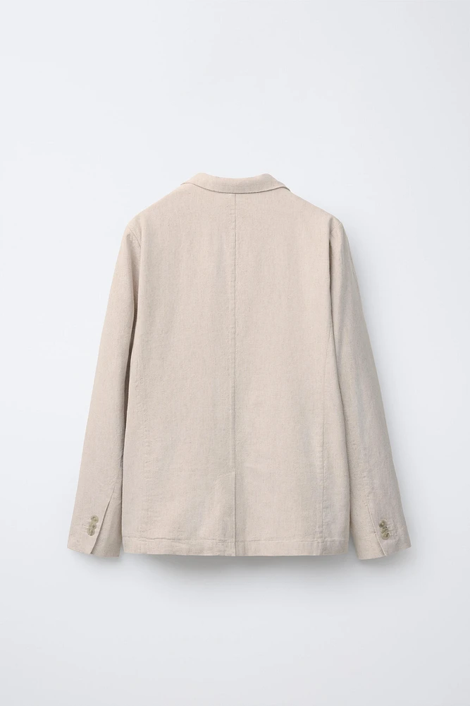 VESTE DE COSTUME COTON LIN