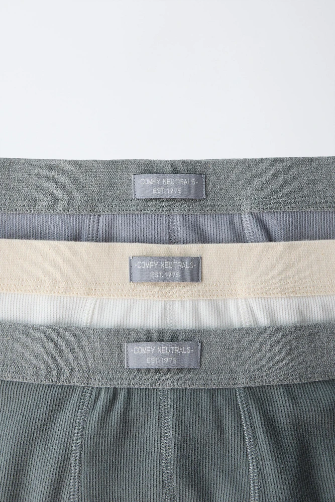 3-6 ANS/ LOT DE TROIS BOXERS ÉTIQUETTE