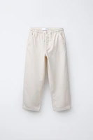 STRAIGHT COTTON LINEN PANTS