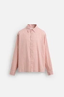 CHECKED COTTON-VISCOSE SHIRT