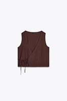 WRINKLE-EFFECT TOP VEST