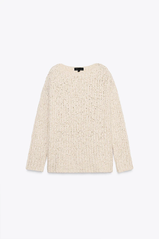 COMBINATION KNIT SWEATER