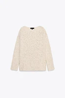 COMBINATION KNIT SWEATER