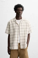 TEXTURED PLAID SHIRT