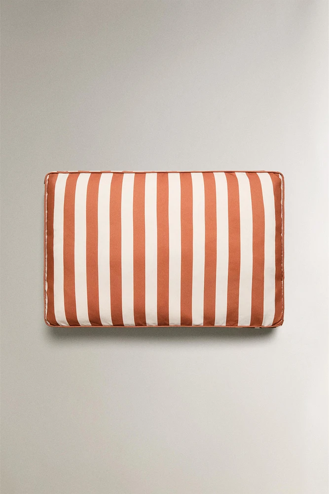 STRIPED OUTDOOR BENCH BACK CUSHION