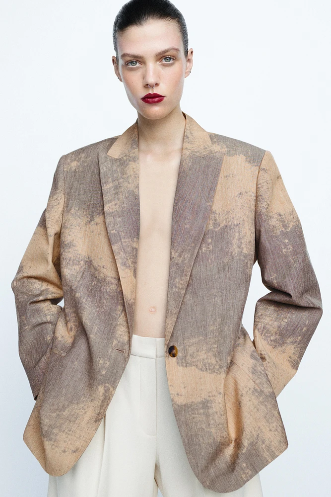 ZW COLLECTION MINIMAL PRINT BLAZER