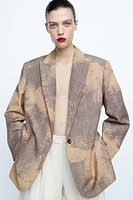 ZW COLLECTION MINIMAL PRINT BLAZER