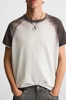SPRAY PRINT KNIT T-SHIRT