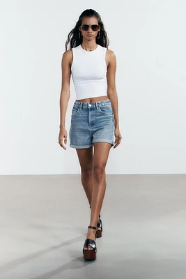 BERMUDA MOM FIT TRF TAILLE HAUTE