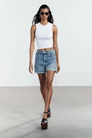 BERMUDA MOM FIT TRF TAILLE HAUTE