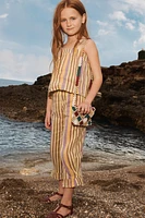 STRIPED COTTON LINEN TOP LIMITED EDITION