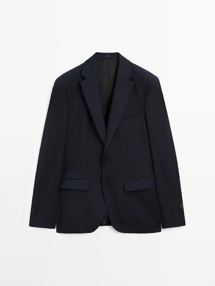 Veste de costume à rayures tennis en laine