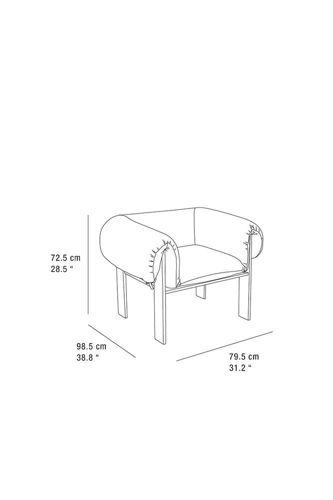 WOODEN ACCENT CHAIR WITH ARM RESTS