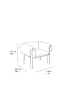 WOODEN ACCENT CHAIR WITH ARM RESTS