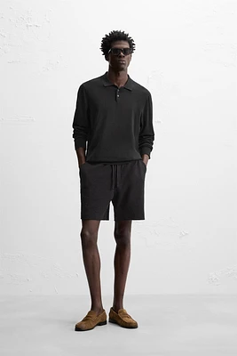 SHORT DE JOGGING À TEXTURE