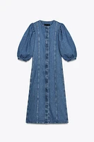 DENIM MIDI DRESS ZW COLLECTION