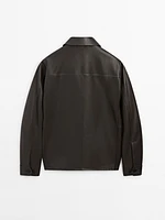 Nappa leather jacket with patch pockets