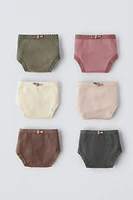 6-14 YEARS/ SIX-PACK OF FLOWER BRIEFS