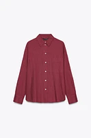 OVERSIZED LINEN BLEND SHIRT