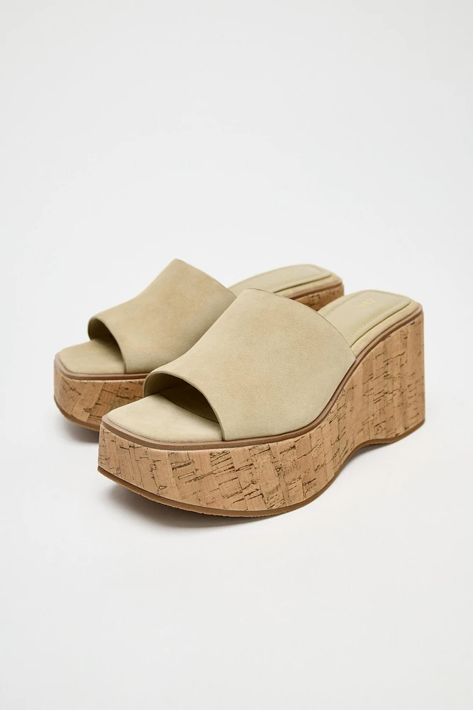 SUEDE PLATFORM WEDGES