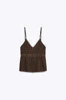 LACE CHIFFON TOP