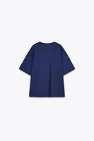 PLAIN T-SHIRT WITH TEXT X FANGLU LIN