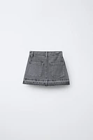 STUDDED DENIM SKIRT