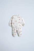 PRINTED SWEATSHIRT AND PANTS SET