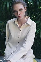 CHEMISE EN POPELINE À RAYURES
