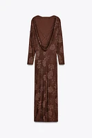 OPEN BACK JACQUARD DRESS