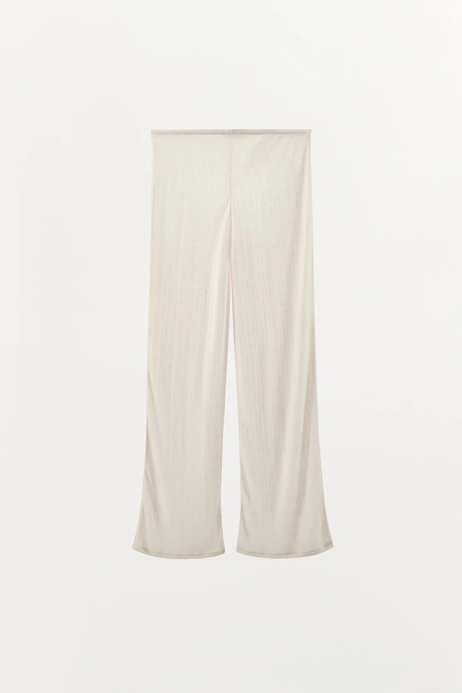 PANTALON EN MAILLE POINTELLE