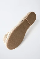 CROCHET FLOWER BALLET FLATS
