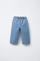 STRIPED CULOTTE JEANS