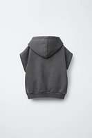 GILET À CAPUCHE PALMIER BRODÉ
