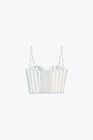 ZW COLLECTION STRIPED CORSET TOP