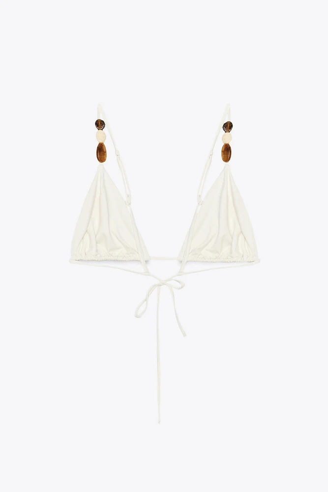 PIECED TRIANGLE BIKINI TOP