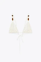 PIECED TRIANGLE BIKINI TOP
