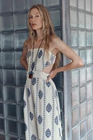 ROBE MI-LONGUE BRODÉE CUT OUT