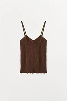 TOP À BRETELLES SANS COUTURE