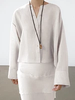 100% linen flowing shirt with buttons