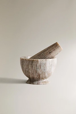 MARBLE PESTLE AND MORTAR