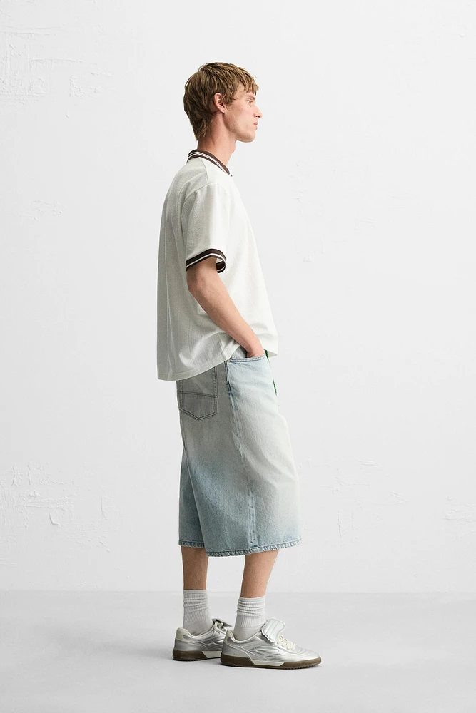 EMBROIDERED TEXT JACQUARD POLO SHIRT