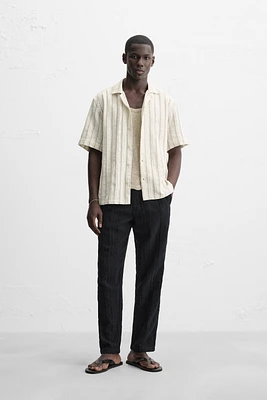TEXTURED STRIPE SHIRT