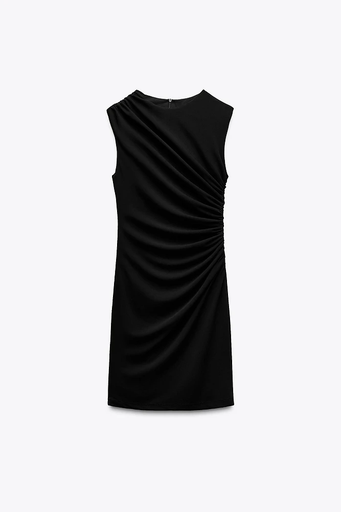 SHORT DRESS WITH RUCHING