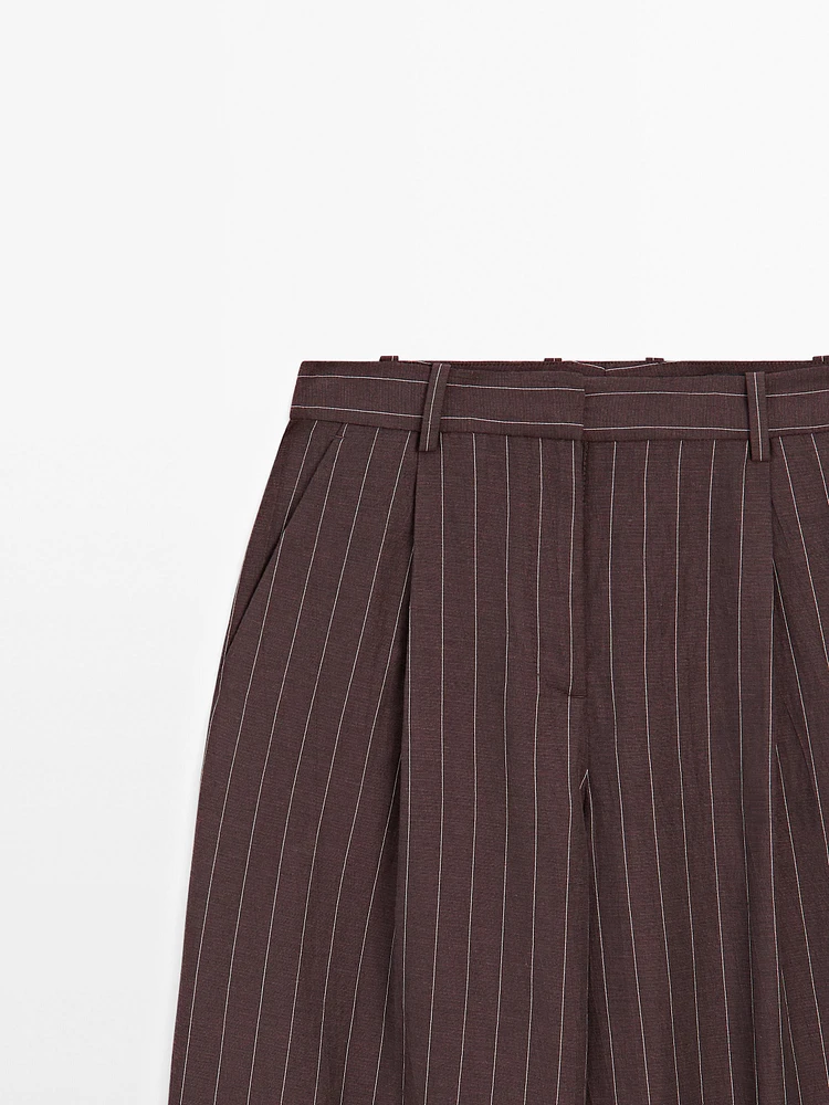 Pantalon à pinces et rayures tennis