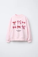 BOW PRINT SWEATSHIRT