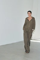 PANTALON LARGE 100 % LIN COLLECTION ZW