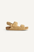 RAFFIA EFFECT SANDALS