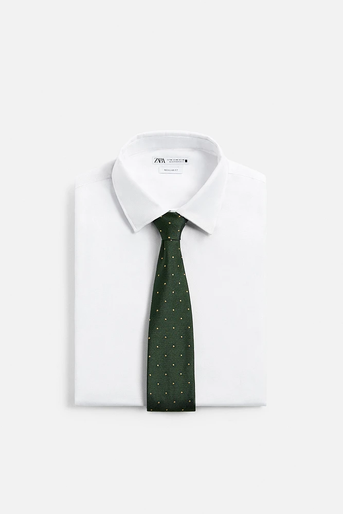 100% SILK POLKA DOT TIE