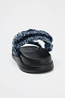 DENIM PLATFORM SANDALS